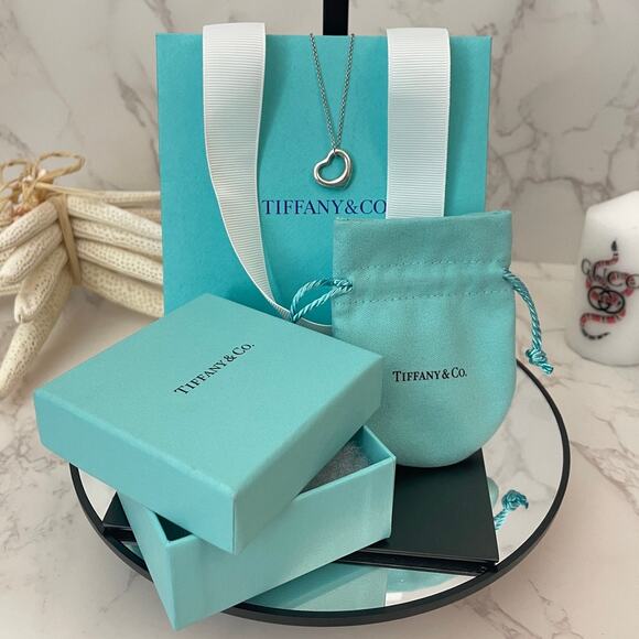 Tiffany & Co. Elsa Peretti Open Heart Pendant 925 Sterling Silver EUC - Picture 2 of 6